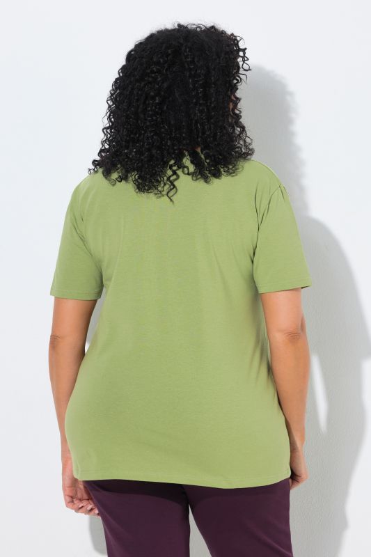 Split Neck Short Sleeve Tee