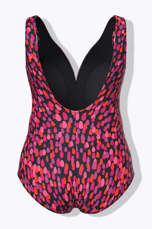 Lipstick Swatch Sweetheart Neckline Swimsuit