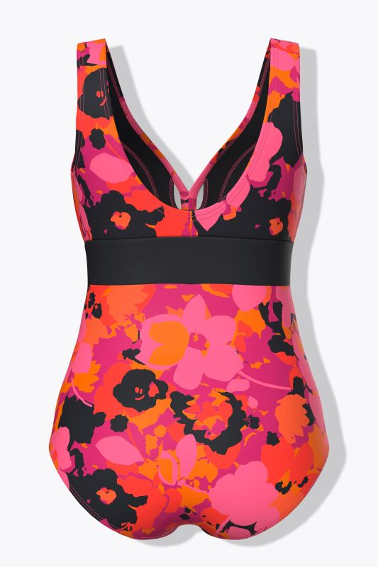 Electric Floral One Piece Swimsuit