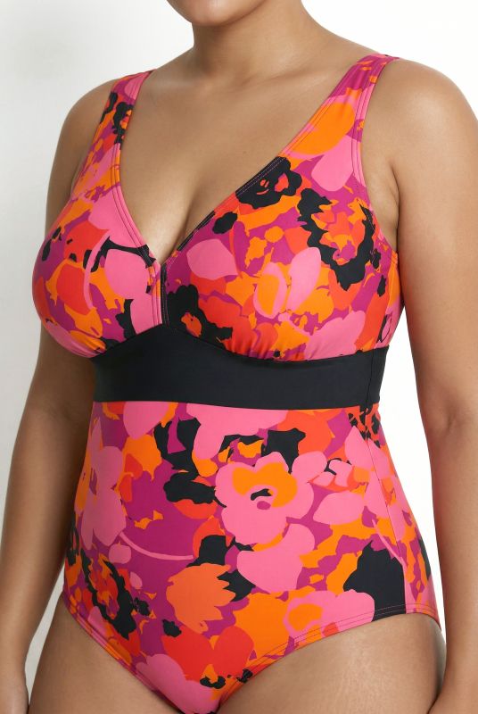 Electric Floral One Piece Swimsuit