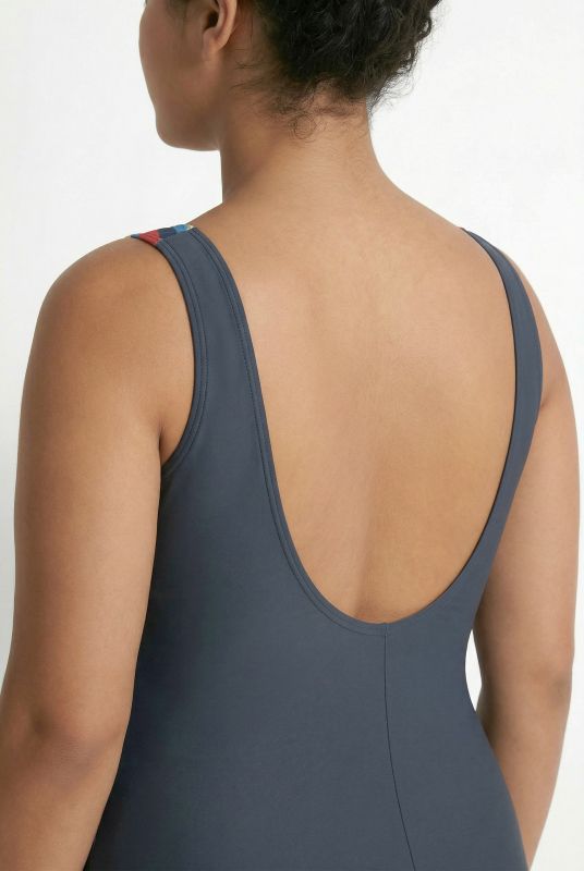 Mixed Stripe Wrap Look One Piece Swimsuit