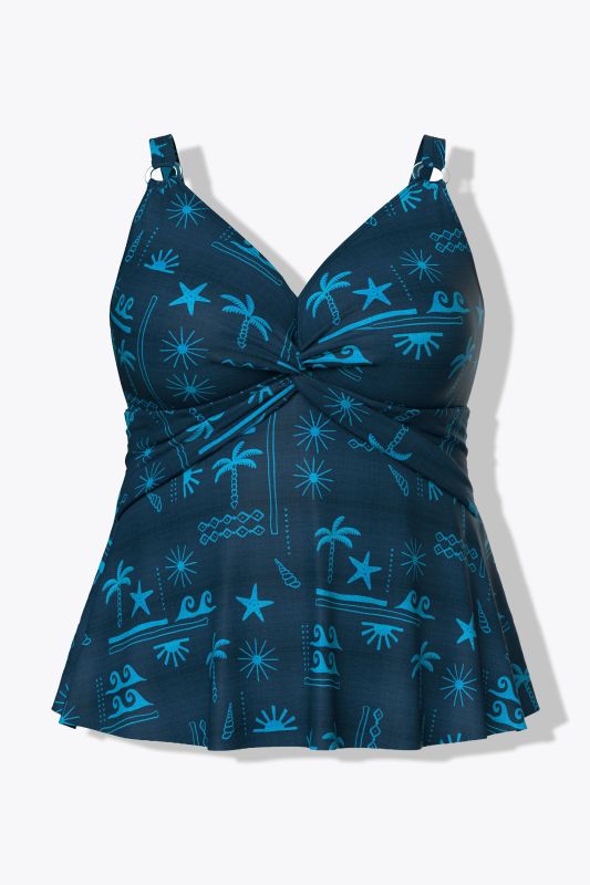 Holiday Print Two Piece Tankini Set