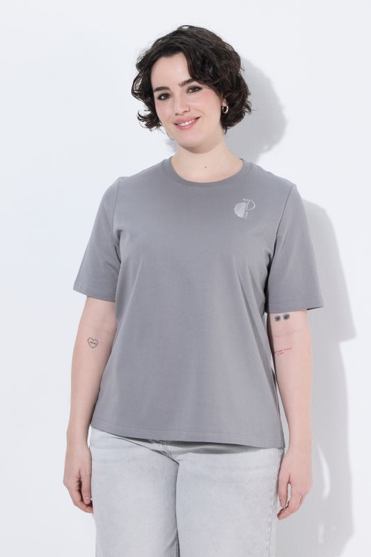 Metallic Back Embroidered Tee