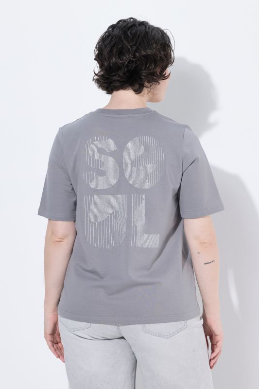 Metallic Back Embroidered Tee
