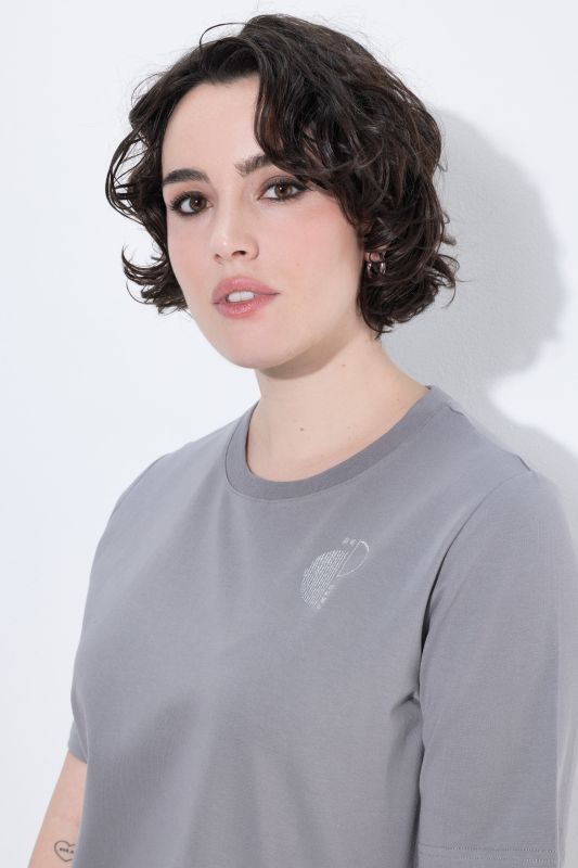 Metallic Back Embroidered Tee
