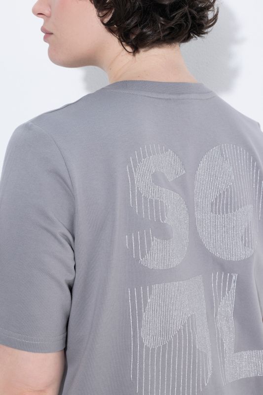 Metallic Back Embroidered Tee