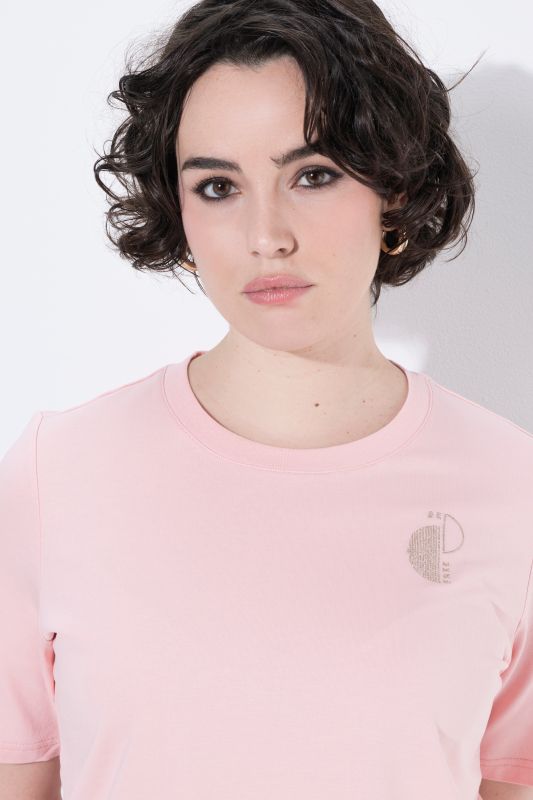 Metallic Back Embroidered Tee