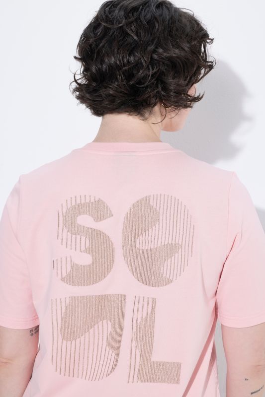 Metallic Back Embroidered Tee