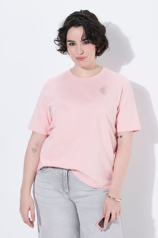 Metallic Back Embroidered Tee