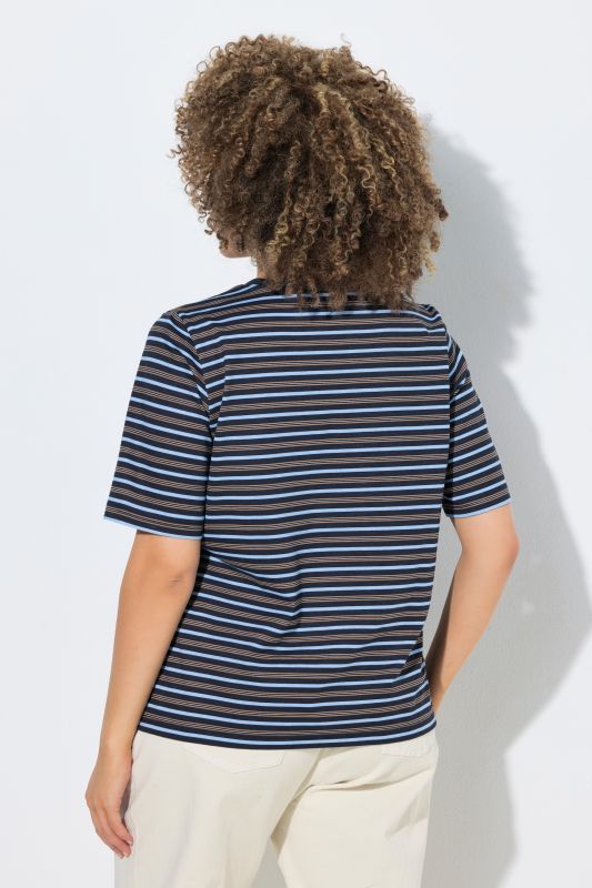 Striped Short Sleeve Crew Neck Tee