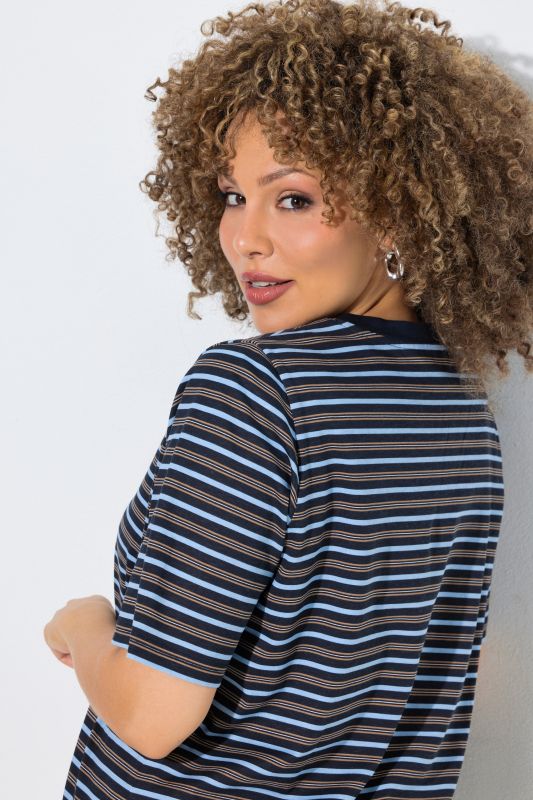 Striped Short Sleeve Crew Neck Tee