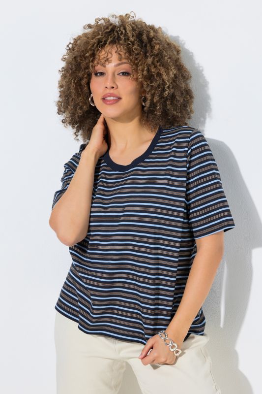 Striped Short Sleeve Crew Neck Tee