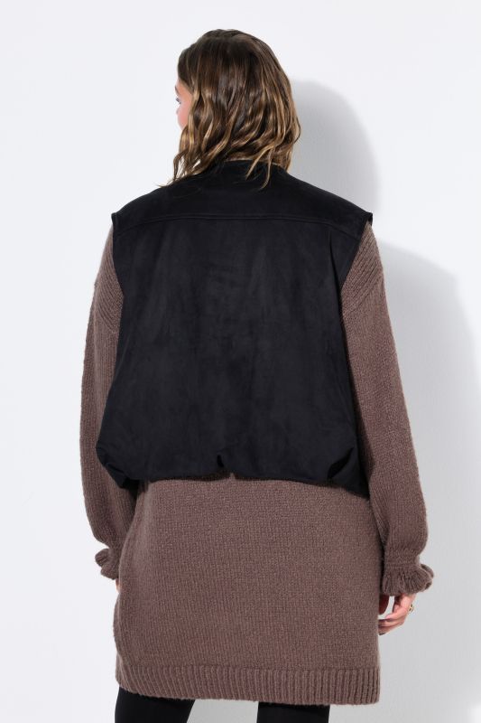 Elastic Hem Zip-Up Vest