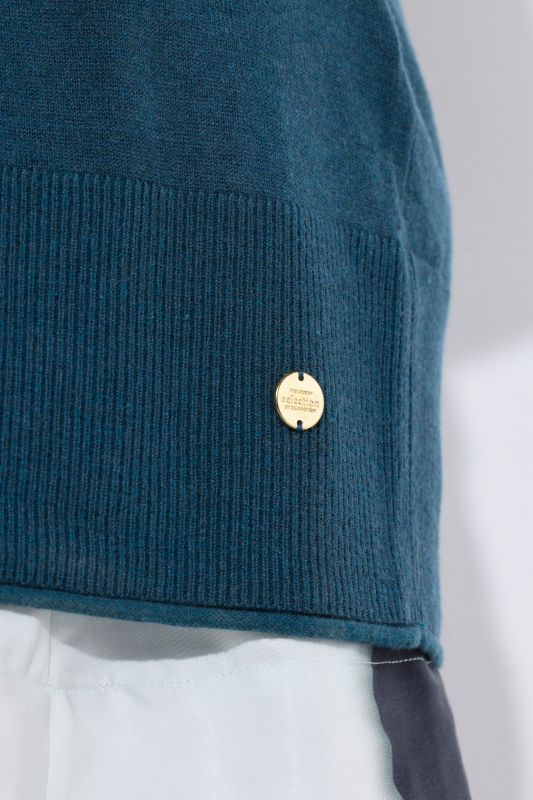 Wool-Blend Rolled Edge Cardigan