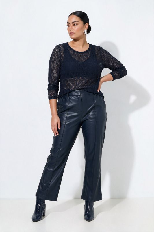 Faux Leather Comfort Waist Pants