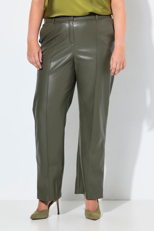 Faux Leather Comfort Waist Pants