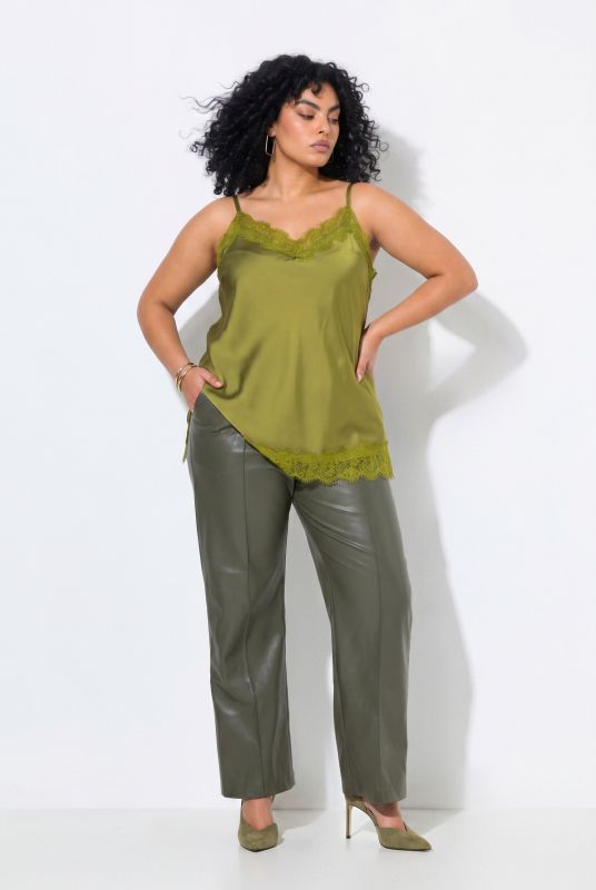 Faux Leather Comfort Waist Pants