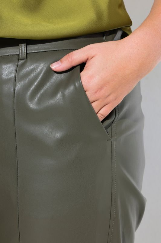 Faux Leather Comfort Waist Pants