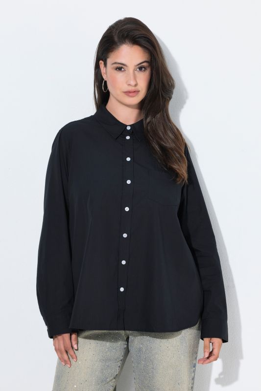 Long Sleeve Button-Down Blouse