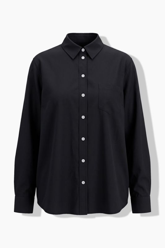 Long Sleeve Button-Down Blouse