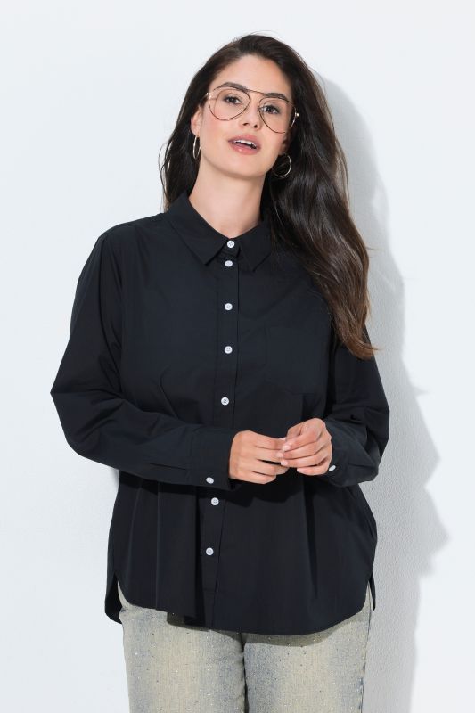 Long Sleeve Button-Down Blouse